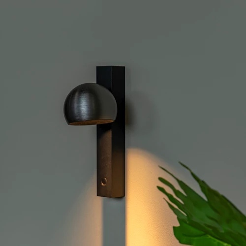 Lucide ESFERA - Wandlamp - LED Dimb. - 1x9W 2700K - Grijs ijzer | Premium - sfeer 1
